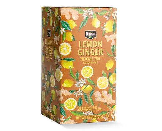 Benner 
 Tropical Green, Peach Rooibos or Lemon Ginger Tea