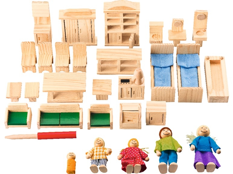 Set casetta in legno giocattolo