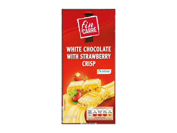 Fin Carré White Chocolate With Strawberry Crisp