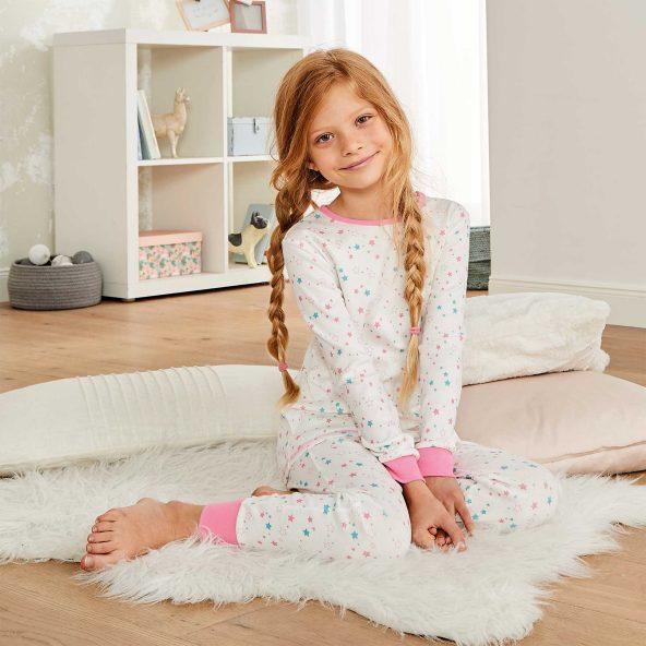 Piżama dziewczęca z bawełny BIO