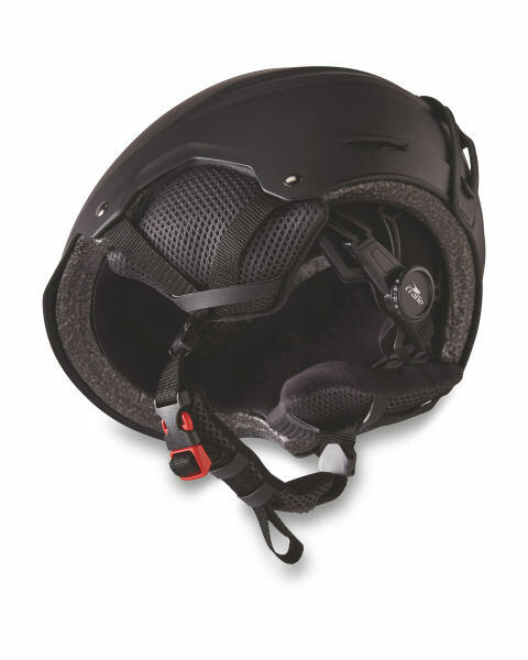 Adult's Matt Black Ski Helmet M/L