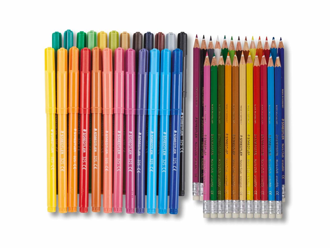 Feutres/ crayons de couleur, lot de 24