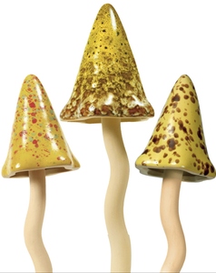 3 champignons sonores en céramique