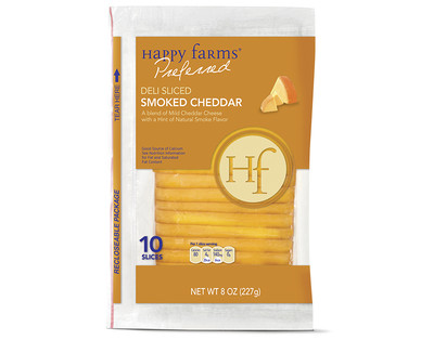 Happy Farms Preferred Smoked Cheddar Deli Sliced Cheese