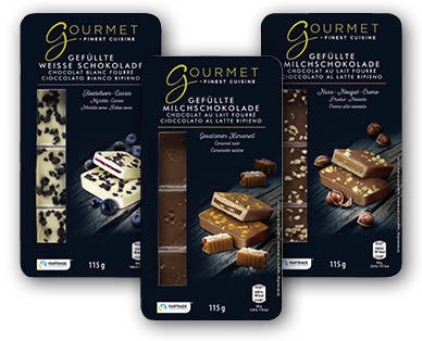 GOURMET Petites plaques de chocolat fourré
