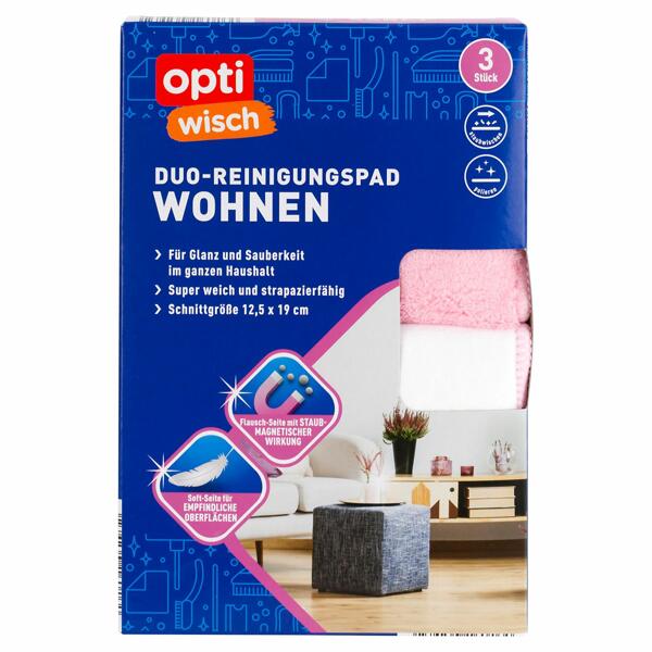 OPTIWISCH Duo-Reinigungspads 3er-Packung