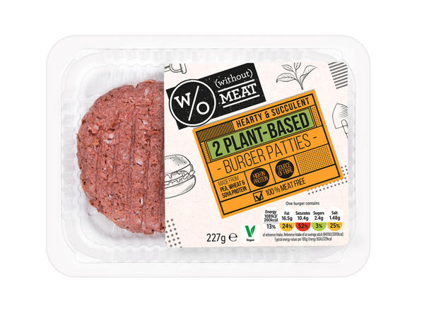 Without Meat Plant-Based Burger Patties