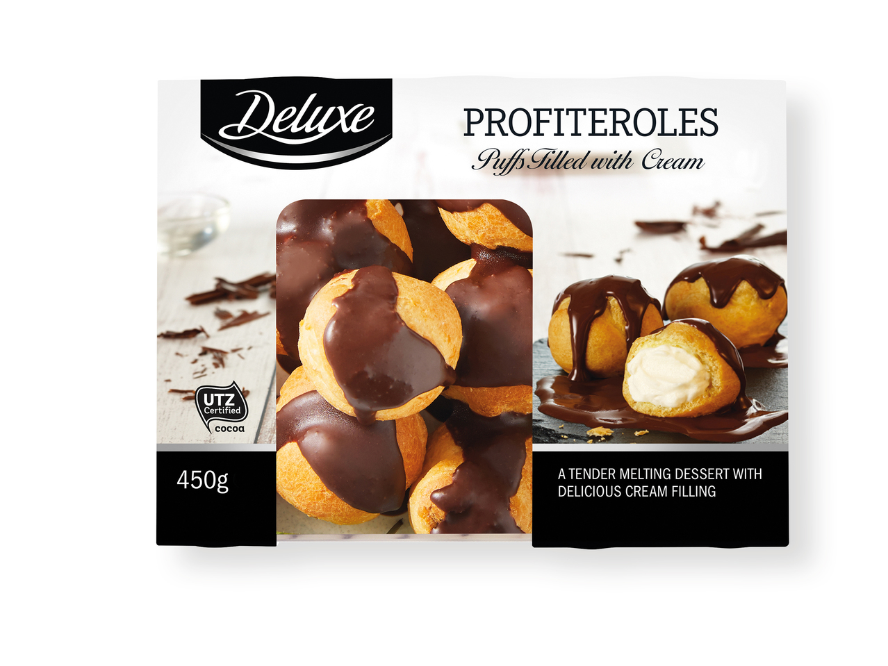'Deluxe(R)' Profiteroles con chocolate