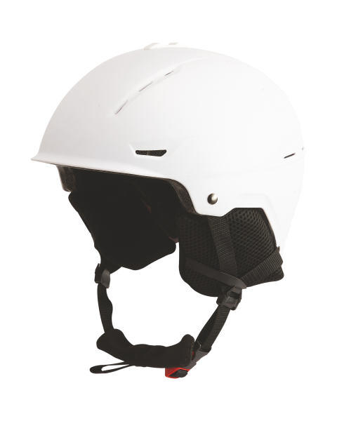 Adults M/L White Matt Ski Helmet