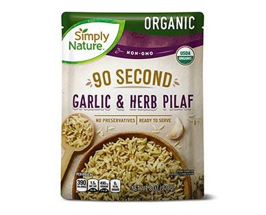 Simply Nature 90 Second Rice Pilafs Mediterranean or Garlic and Herb