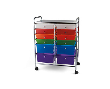 Easy Home 12-Drawer Rolling Cart