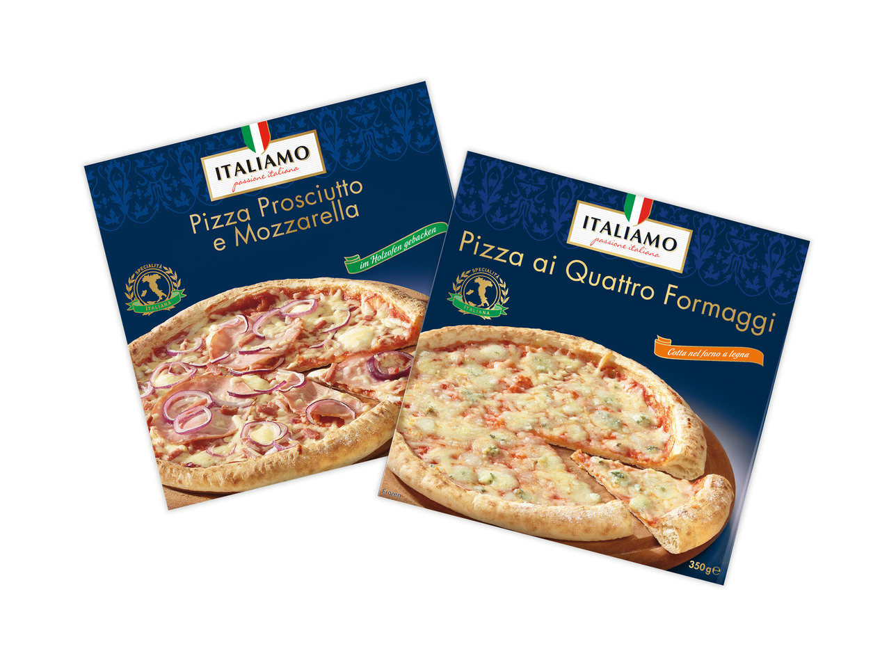 ITALIAMO(R) Pizza de Fiambre e Queijo / 4 Queijos