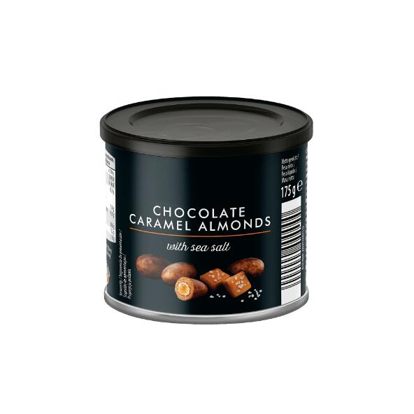 Choco karamel-zeezout
amandelen