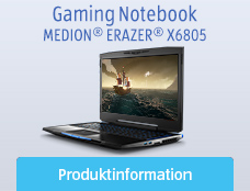 MEDION(R) Gaming Notebook MEDION(R) ERAZER(R) X6805¹