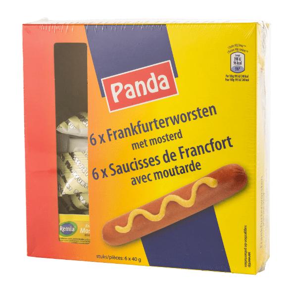 Frankfurterworsten met mosterd, 6 st.