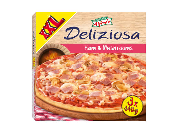 Pizza prosciutto e funghi XXL