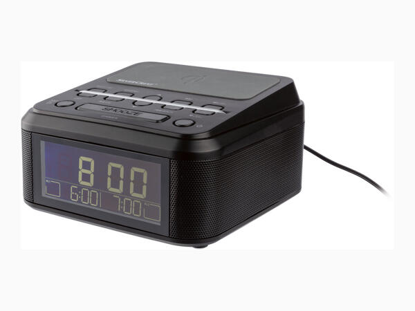 Bluetooth Alarm Clock Radio with Qi Charging