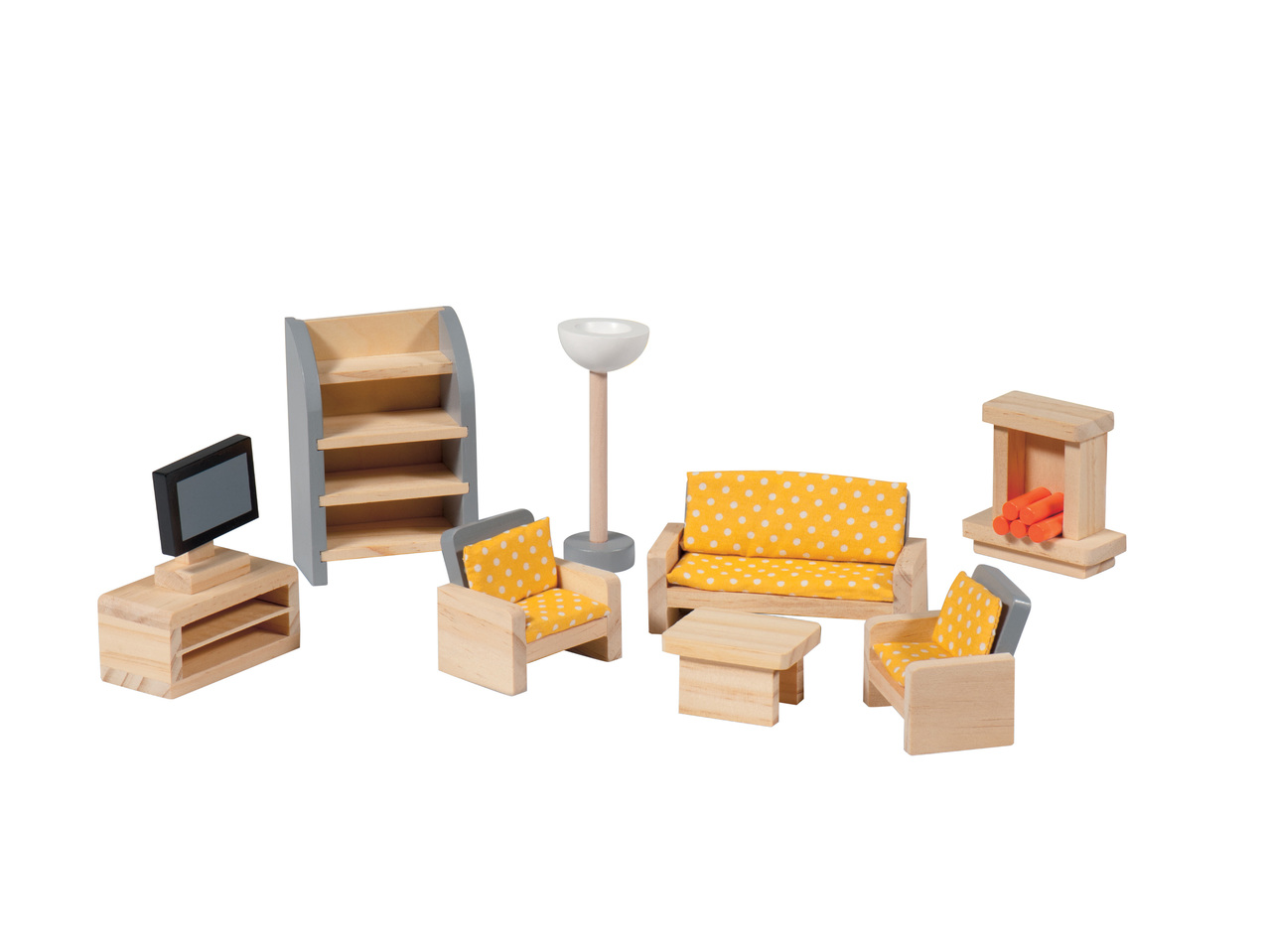 Set mobilă de jucărie / Păpuși, din lemn