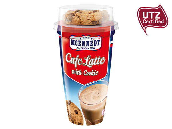 Cafe Latte und Cookie