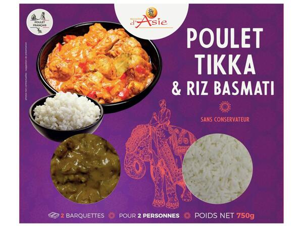 Poulet Tikka et riz Basmati