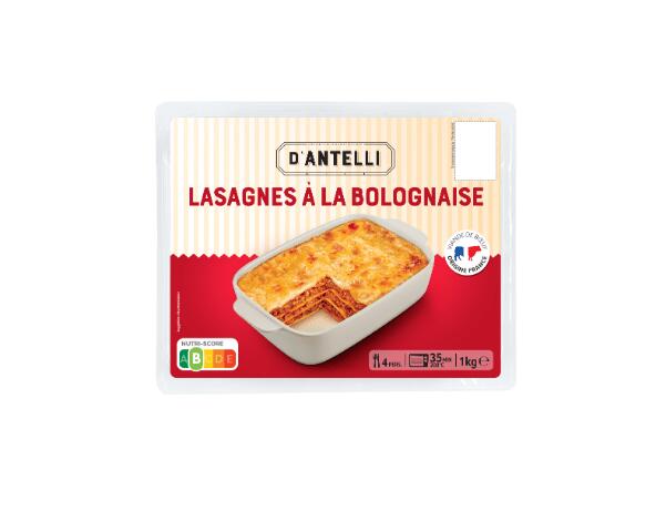 D'ANTELLI(R) 				Lasagnes à la bolognaise 1 kg