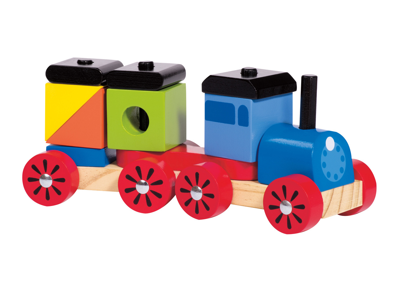 Tren de jucărie, din lemn