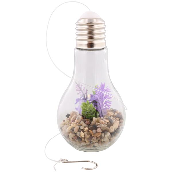 Ampoule avec plante artificielle
