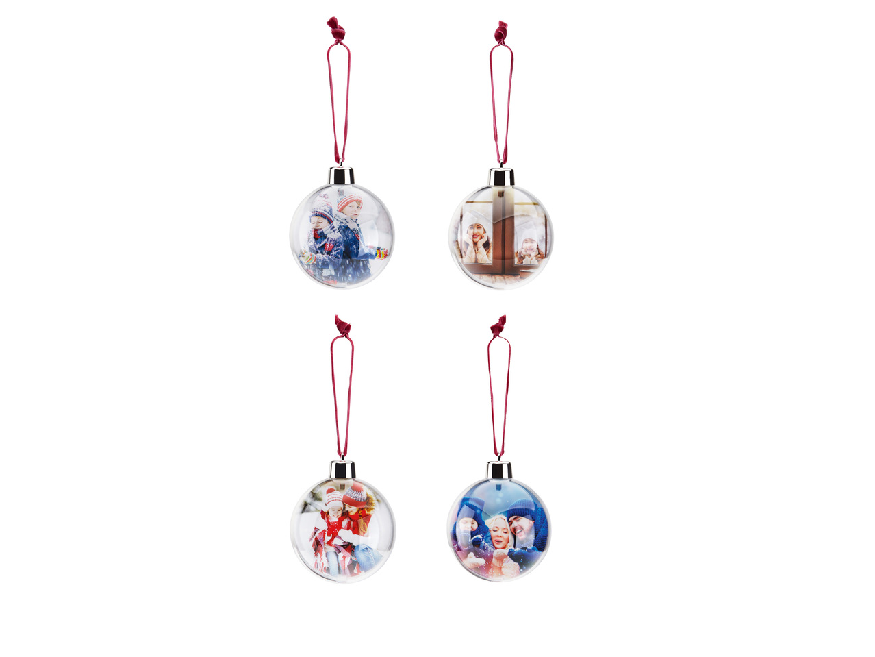 Set decorațiuni foto de Crăciun, 4 bucăți