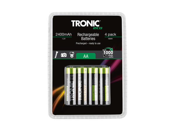 TRONIC(R) Genopladelige batterier 4-pak