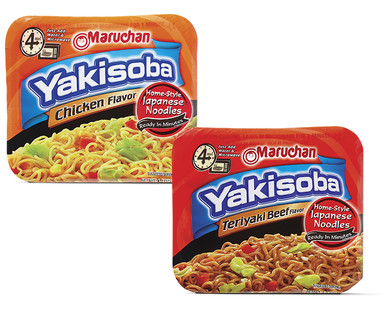Yakisoba Chicken Flavor or Teriyaki Beef Noodles