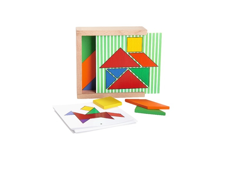 Jocuri educative, în cutie de lemn, 5 modele