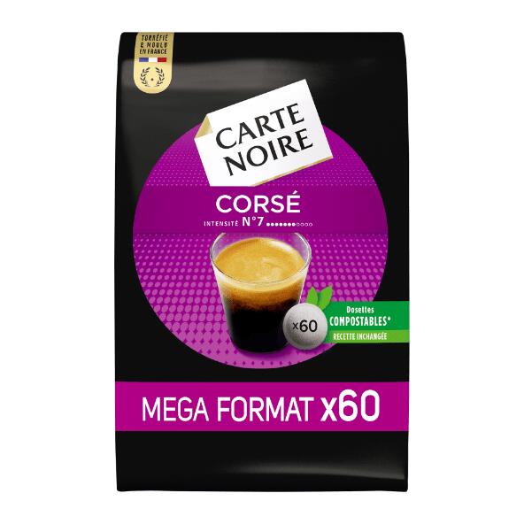 CARTE NOIRE(R) 				60 dosettes de café corsé