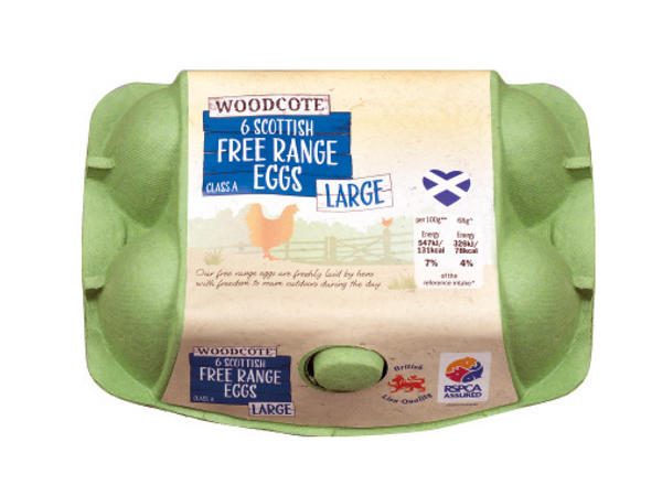 Woodcote 6 Large Scottish Free Range Eggs