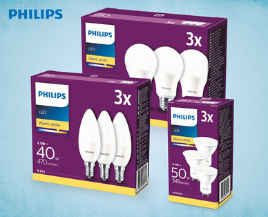 PHILIPS 3er Pack Philips LED-Leuchtmittel