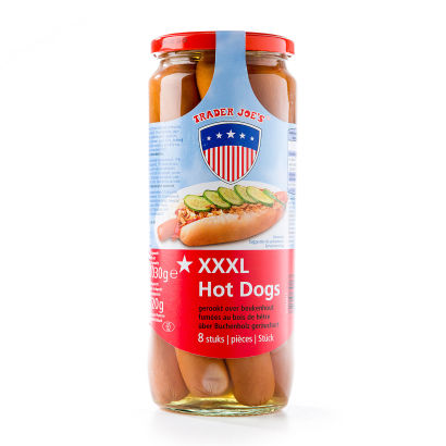 Hotdogworsten XXXL, 8 st.