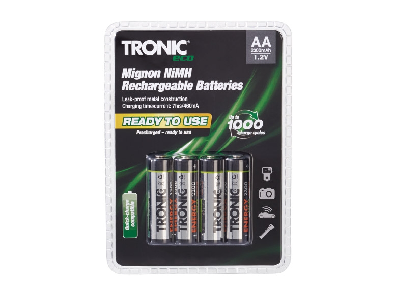 TRONIC NiMH Rechargeable Battery Assortment