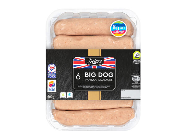 Deluxe 6 Big Dog Hot Dog Sausages