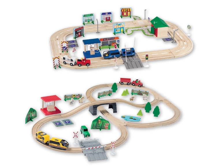Playtive Junior(R) Wooden Railway/Roadway Set