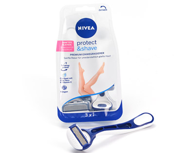 NIVEA protect & shave Premium 5-Klingen-Einwegrasierer**