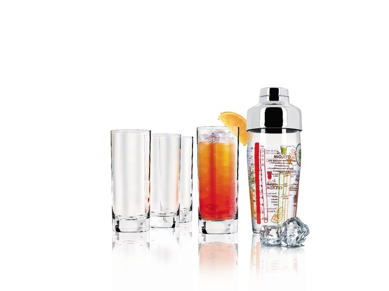 Set shaker e bicchieri da cocktail