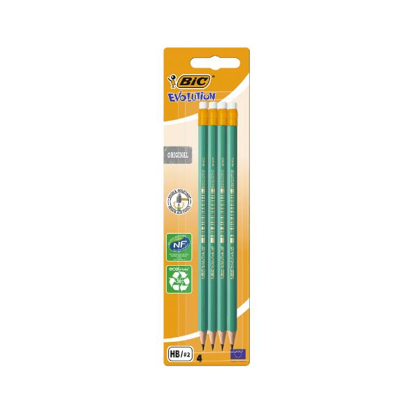 BIC(R) 				4 crayons à papier Evolution