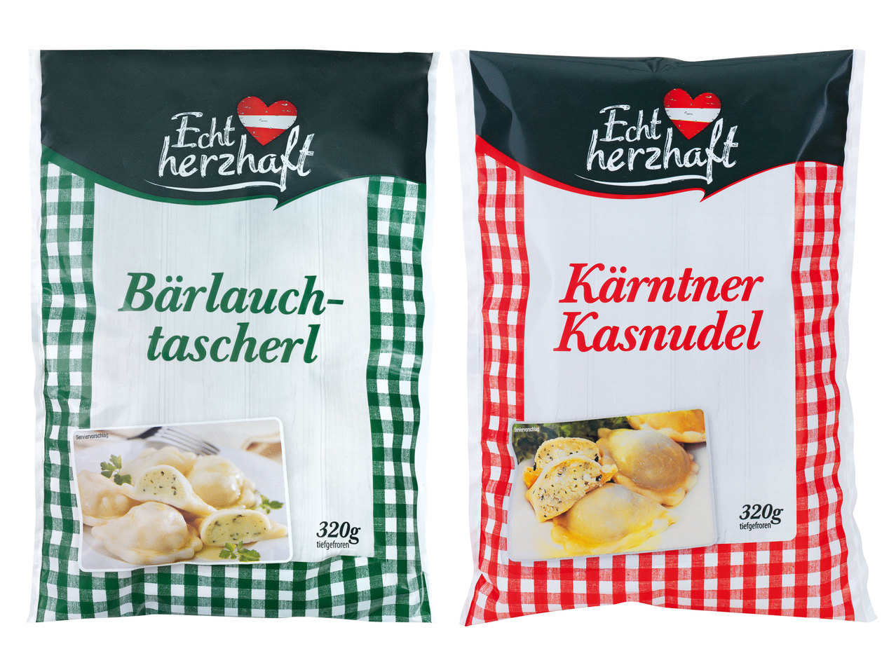 ECHT HERZHAFT Bärlauchtascherl/Kärntner Kasnudeln
