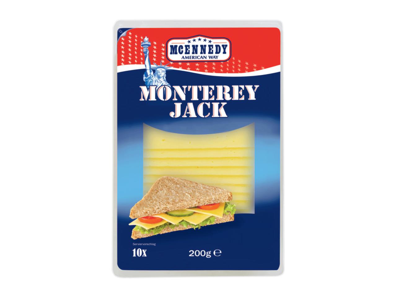 MCENNEDY Sliced Monterey Jack Cheese
