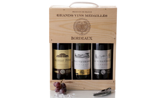 Coffret de 3 vins de Bordeaux*