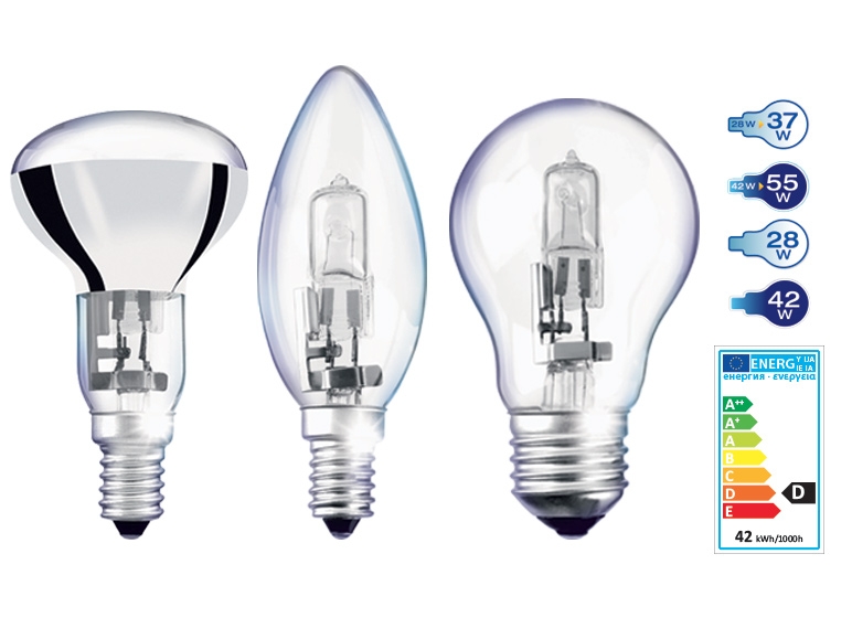 Ampoules halogènes format standard, bougie ou spot