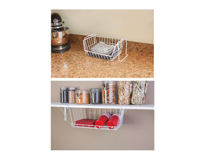 Easy Home Wire Stacking Basket or Undershelf Wire Basket