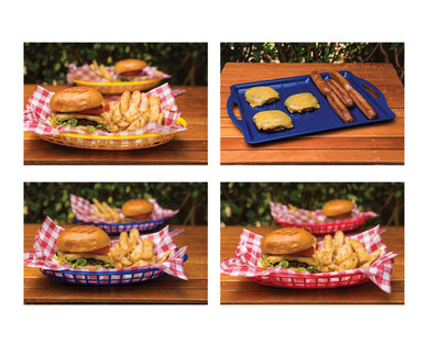 Crofton BBQ Tray, 2-Pack Divided Plates or 4-Pack Baskets