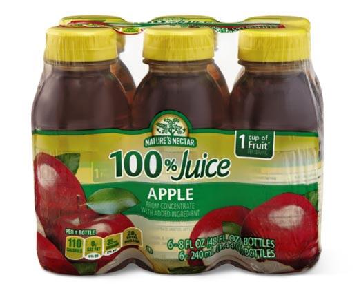 Nature's Nectar 
 Single-Serve Apple Juice 6-Pack