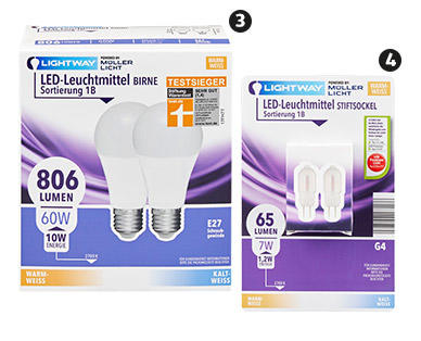 LIGHTWAY(R) LED-Leuchtmittel, nicht dimmbar, 2er-/3er-Set
