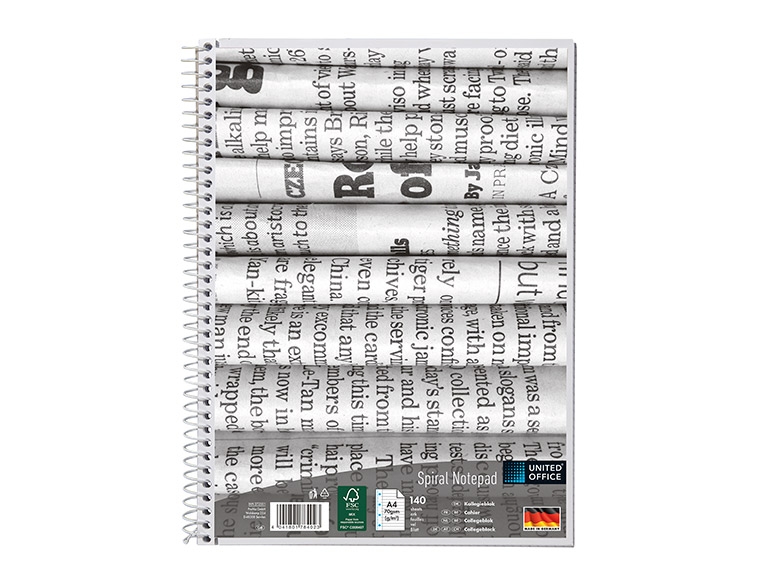 UNITED OFFICE A4 Spiral Notepad